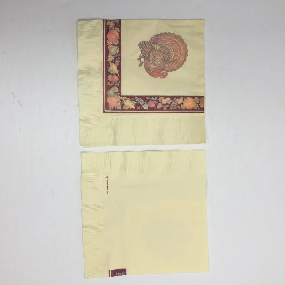 Thanksgiving Themed Turkey Paper Hot Cold Cups & Napkins Set